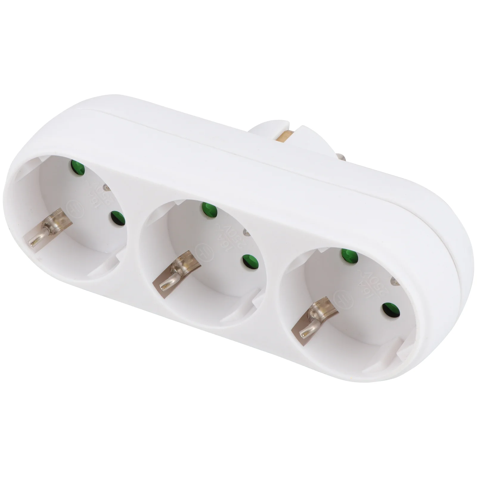 Triple Socket Power Socket Adapter Anti-flame Heat-resistant Socket Panel with EU Plug White Wall Plate