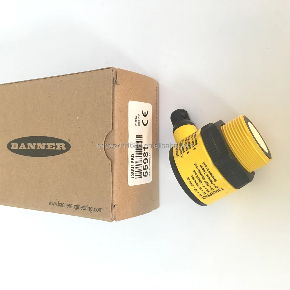 

10-30 V dc 2m cable Range 300mm-2000mm T30UIPBQ 55981 pnp Ultrasonic Sensor for Banner Sensors