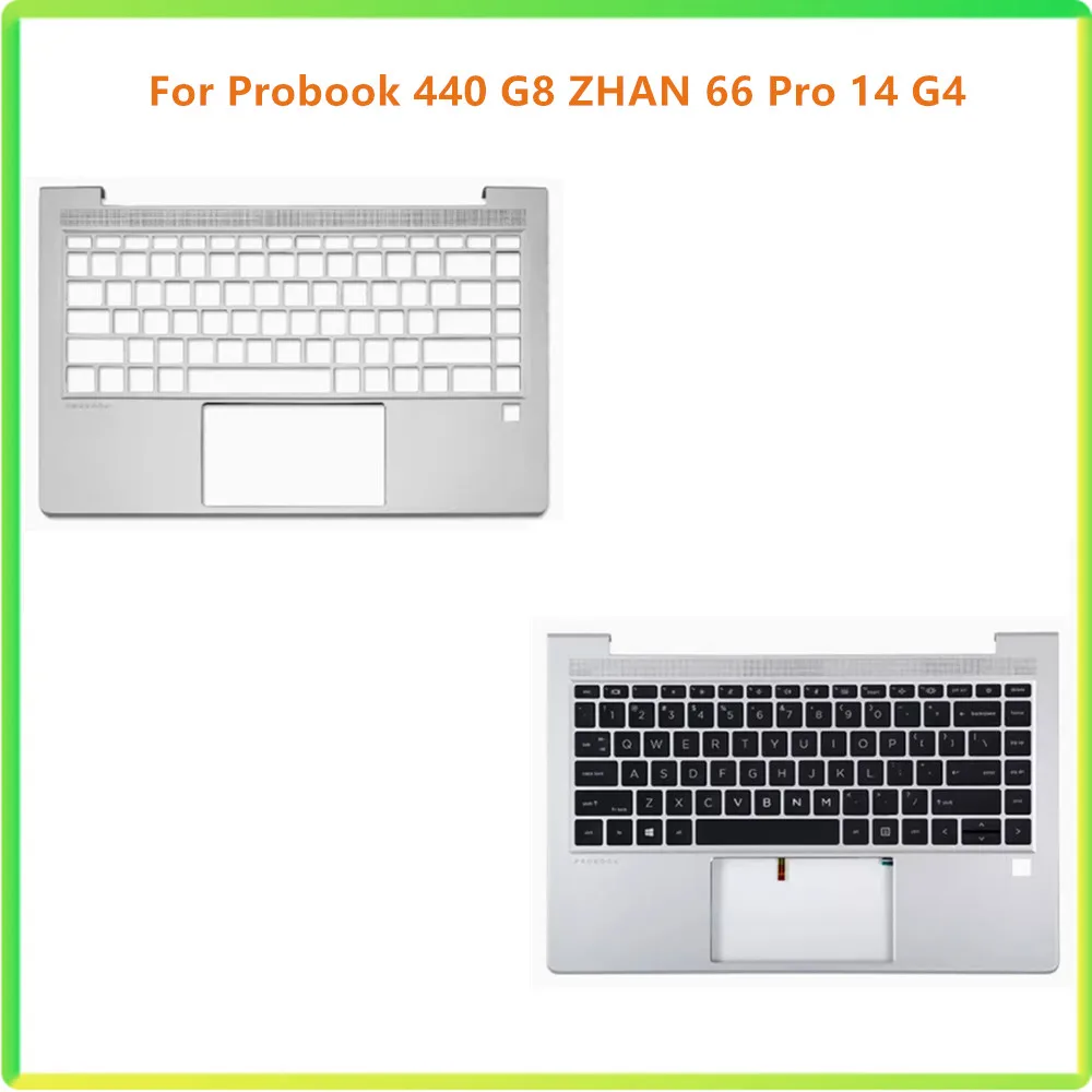 

New Laptop Top Case Palmrest Upper Cover Case With Keyboard For Hp Probook 440 G8 ZHAN 66 Pro 14 G4 G9 445R Zhan66 G5 X8Q Shell