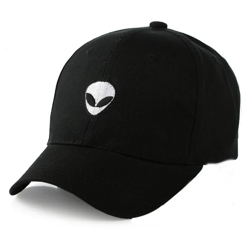 New Fashion Simplicity Alien Embroidered Baseball Cap Men's and Women's Fall and Winter Curved Brim Caps Couple Hats