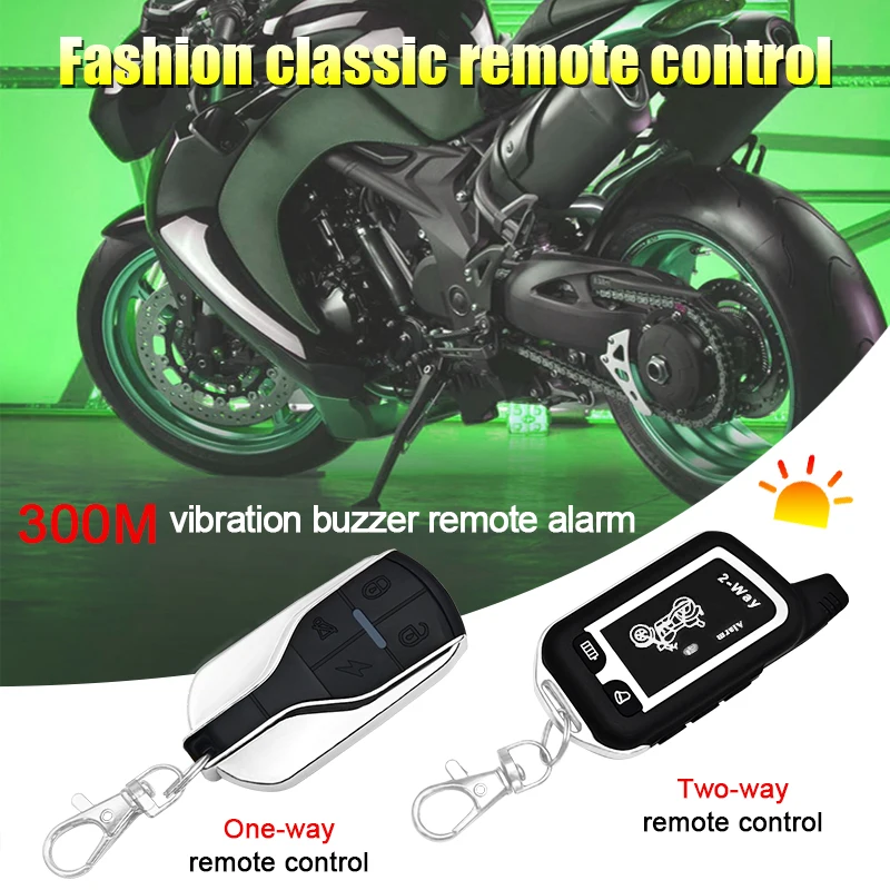 12V New Model Intelligent Two Way Anti-sheft Alarm System Beeping Vibrating Remote Controller