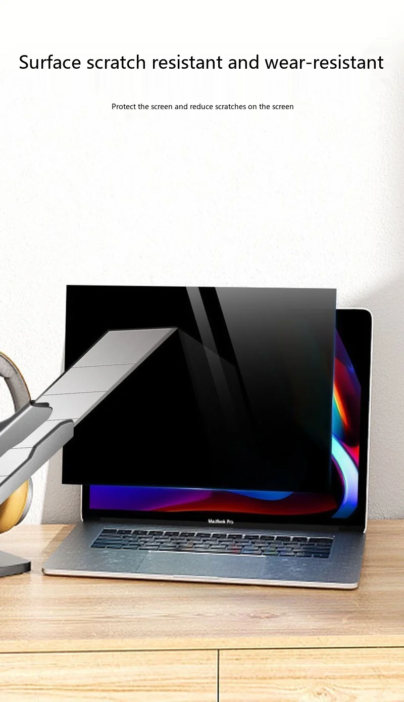 Vollflächig klebender Sichtschutz für MacBook 13-16 Zoll 360 ° Anti-Spionage-Film – Detail 13