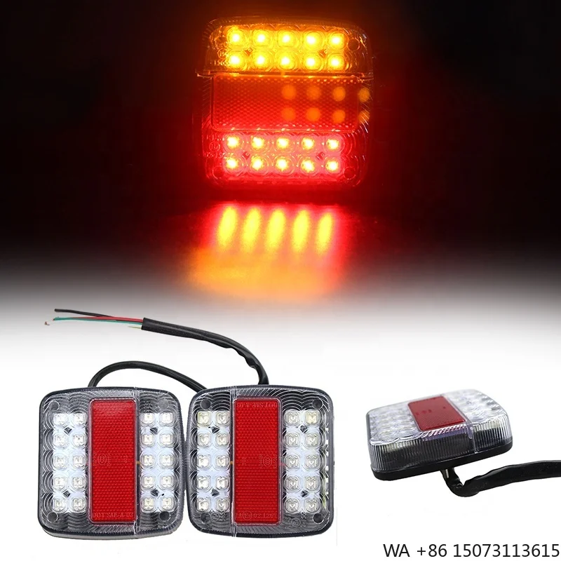 

Квадратный новый 26-светодиодный задний фонарь для прицепа, лодки, автобуса, корабля, грузовика