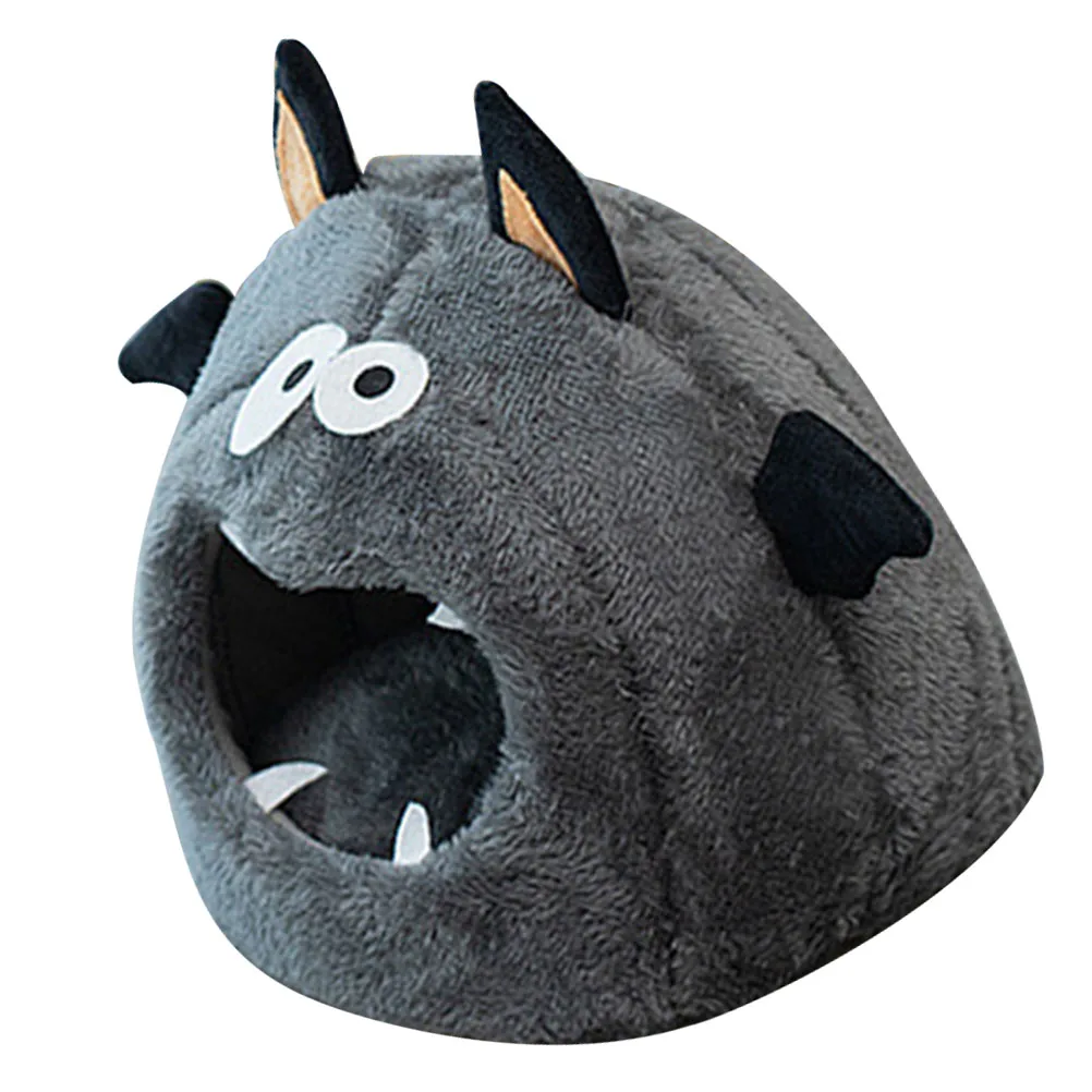 

Cute Bat Pet House Small Animal Bed Hamster Hideout Soft Ceramic Cooling Nest Flannel Lovely Bat House Pet Supplies