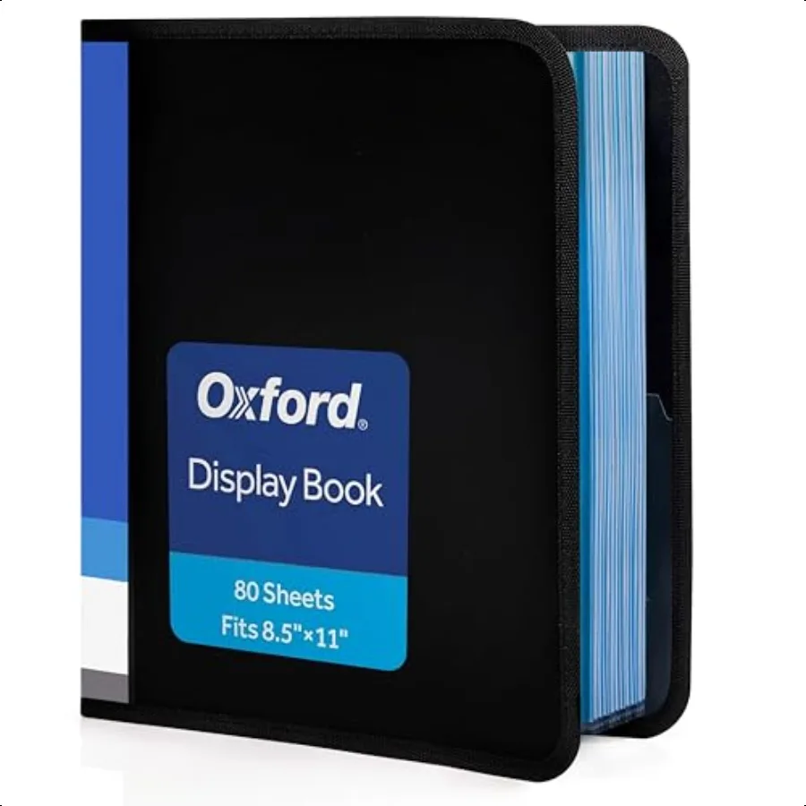 raccoglitore-portfolio-85-x-11-raccoglitore-nero-con-buste-in-plastica-80-tasche-160-pagine