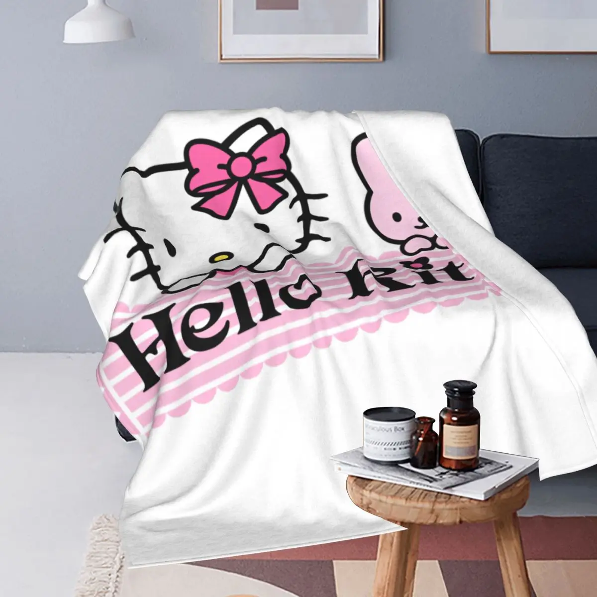 Hello Kitty Cute Cat Cats Blanket Merch For Room Decor Anime Blanket Gifts For Kids