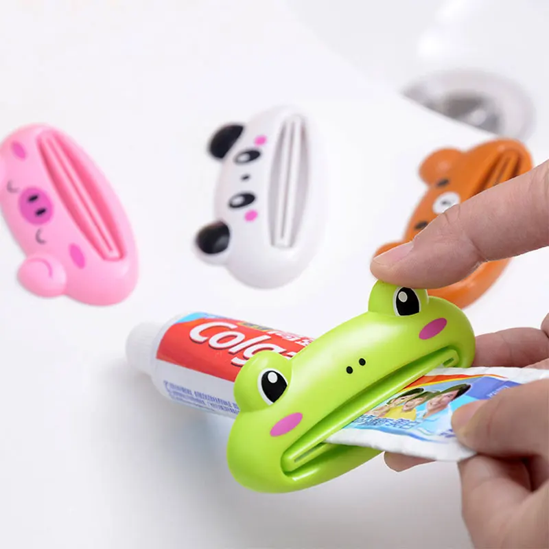 JCD 3PCS Cartoon Toothpaste Squeezer Dispenser Facial Cleanser Clips Toothpaste Tube Saver Squeezer Akcesoria łazienkowe