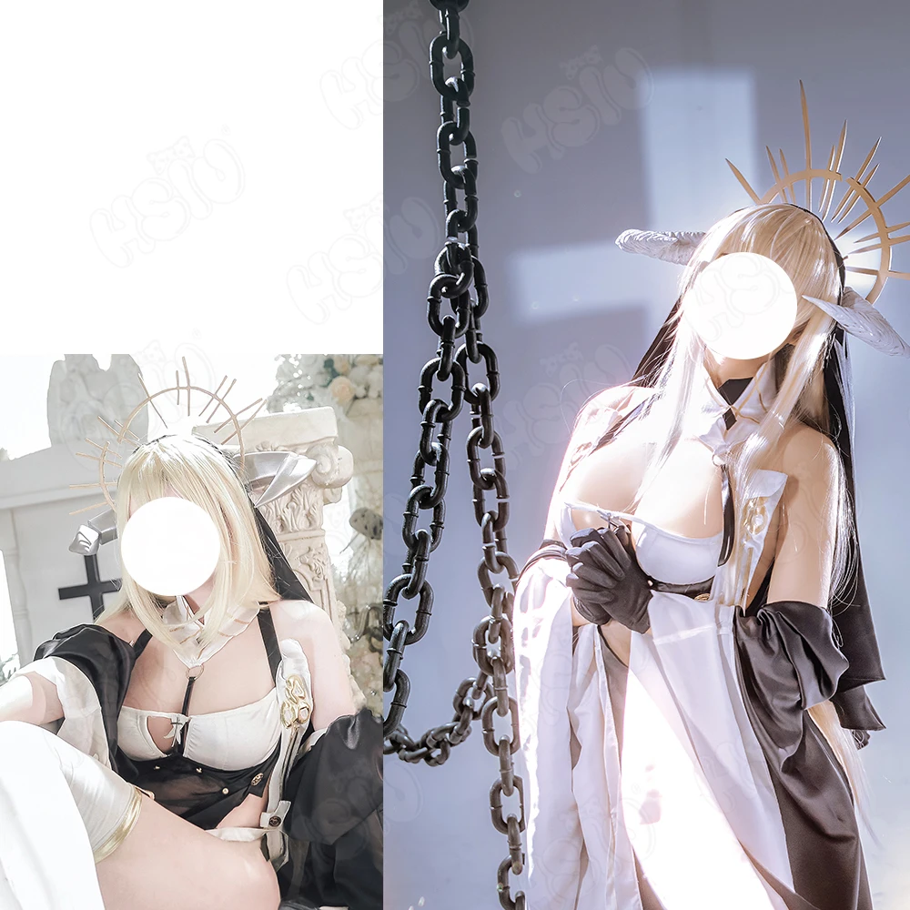 Onverzoenlijke peruka do Cosplay peruka z włókna syntetycznego peruka do Cosplay linii azurowej 「 HSIU 」 jasne złoto długa peruka nieubłagane peruka