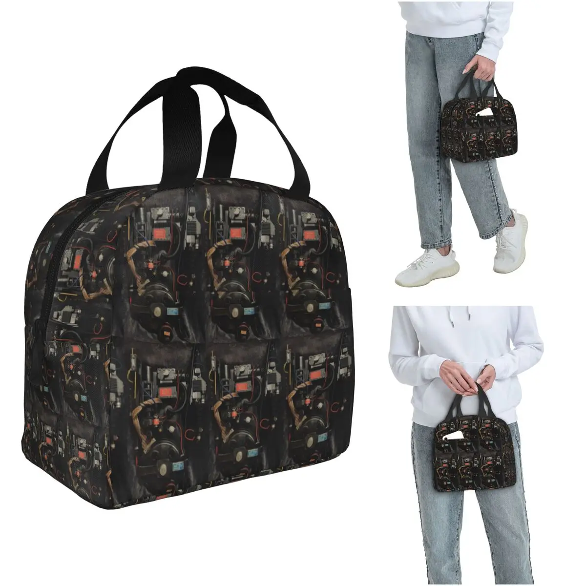 Ghostbusters Proton Pack Insulated Lunch Bag for Women Kids Portable Food Boxes Thermal Lunch Box Tote