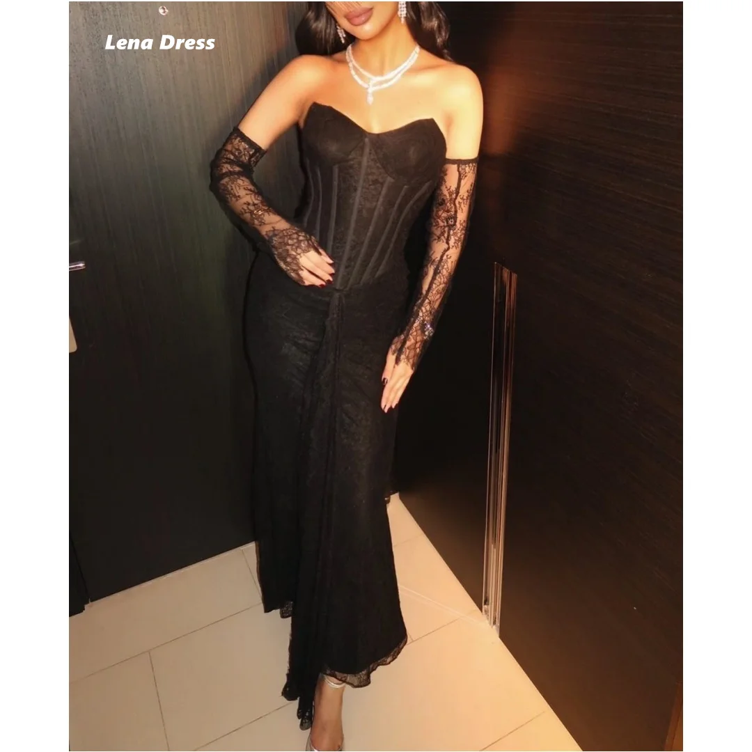 Lena robes élégantes robe de bal personnalisée robe dentelle luxueux femmes robes de soirée femme robes de luxe élégantes pour fête bal