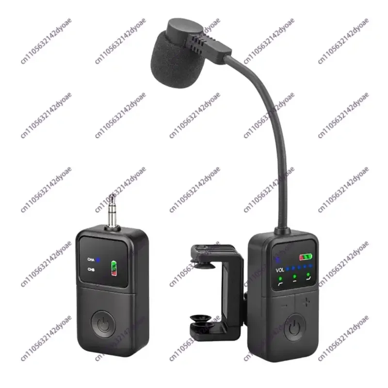 A72U 2.4G Wireless Violin Microphone System Clips over Instrument Receiver Transmitter 2.4G 30 Meters Clear Sound