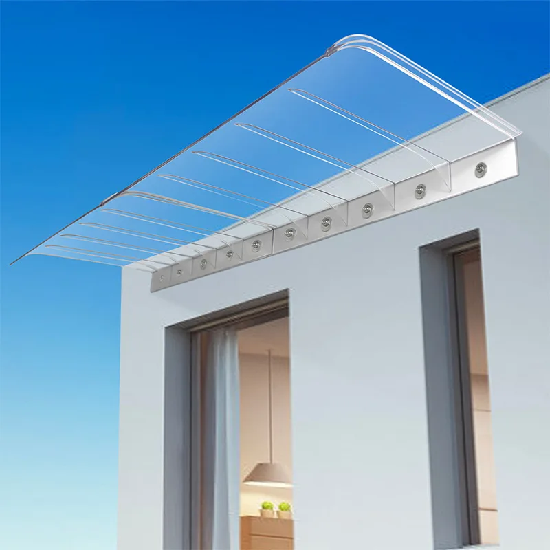 Fenster Markise Tür Baldachin einfach zu installieren schlag feste Sonnenschutz abdeckung für Garage Balkon Garten Außen Haustür – Detail 4