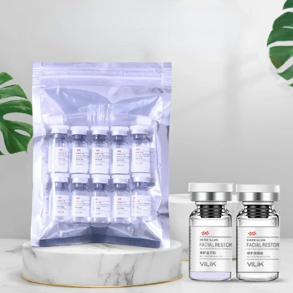 Blue Copper Peptide Freeze-Dried Powder 5 Pairs Tripeptide-1 Copper Repairing Antioxidant Brightening Anti-wrinkle Skin Care