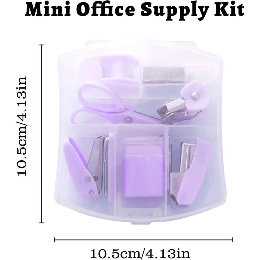 8-упаковка мини-наборов канцелярских товаров, мини-школьные принадлежности Iludes, мини-степлер Scisso, устройство для удаления скоб, точилка Puher Peil, диспенсер для ленты