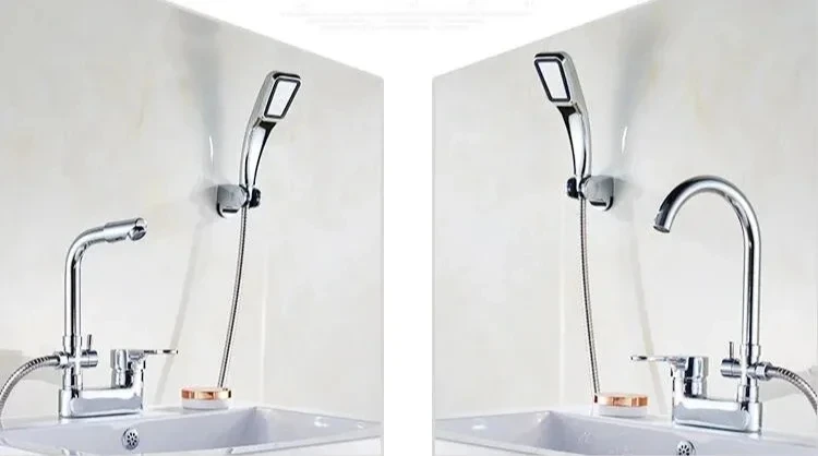 Multifunktionaler Waschtischhahn, Badezimmer-Mischbatterie, Aufsatz-Waschbeckenarmatur für den Haushalt, Warm- und Kaltwassermischventil – Detail 1