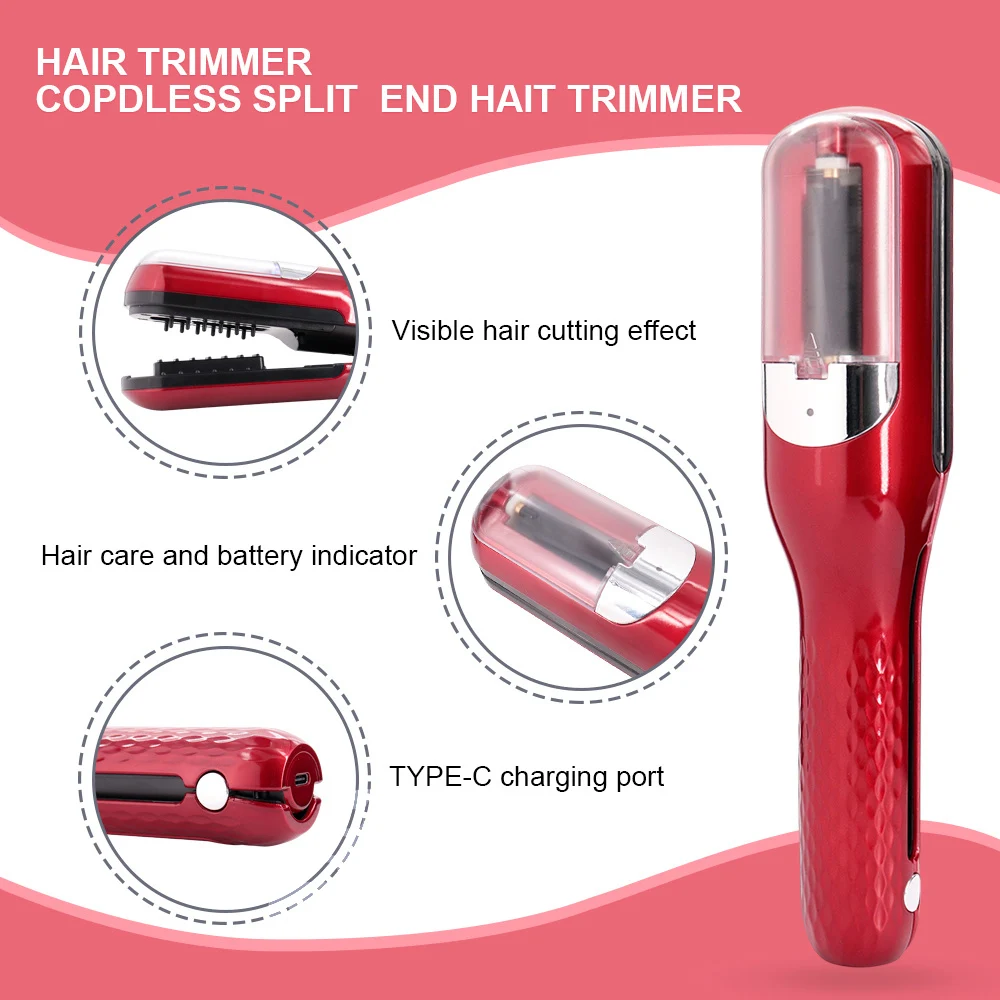 Split End Hair ch neider Type C Charge Automatic End Remover Damaged Hair Care Hair Cutting Machine Battery Hair ch neider with