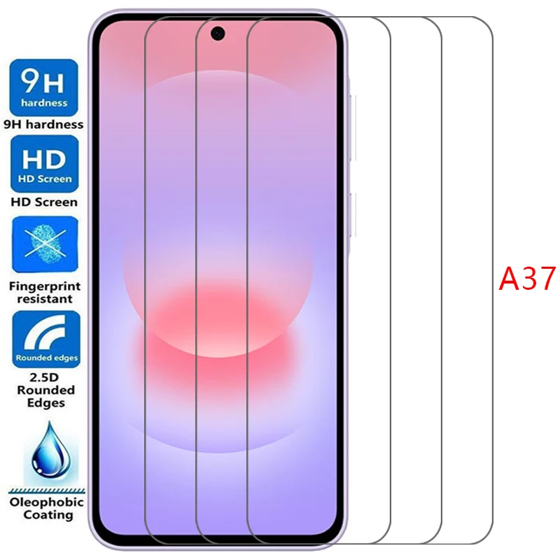 Capa de celular para Samsung Galaxy A37 com vidro temperado, capa traseira 360 para Samsung A37 5G