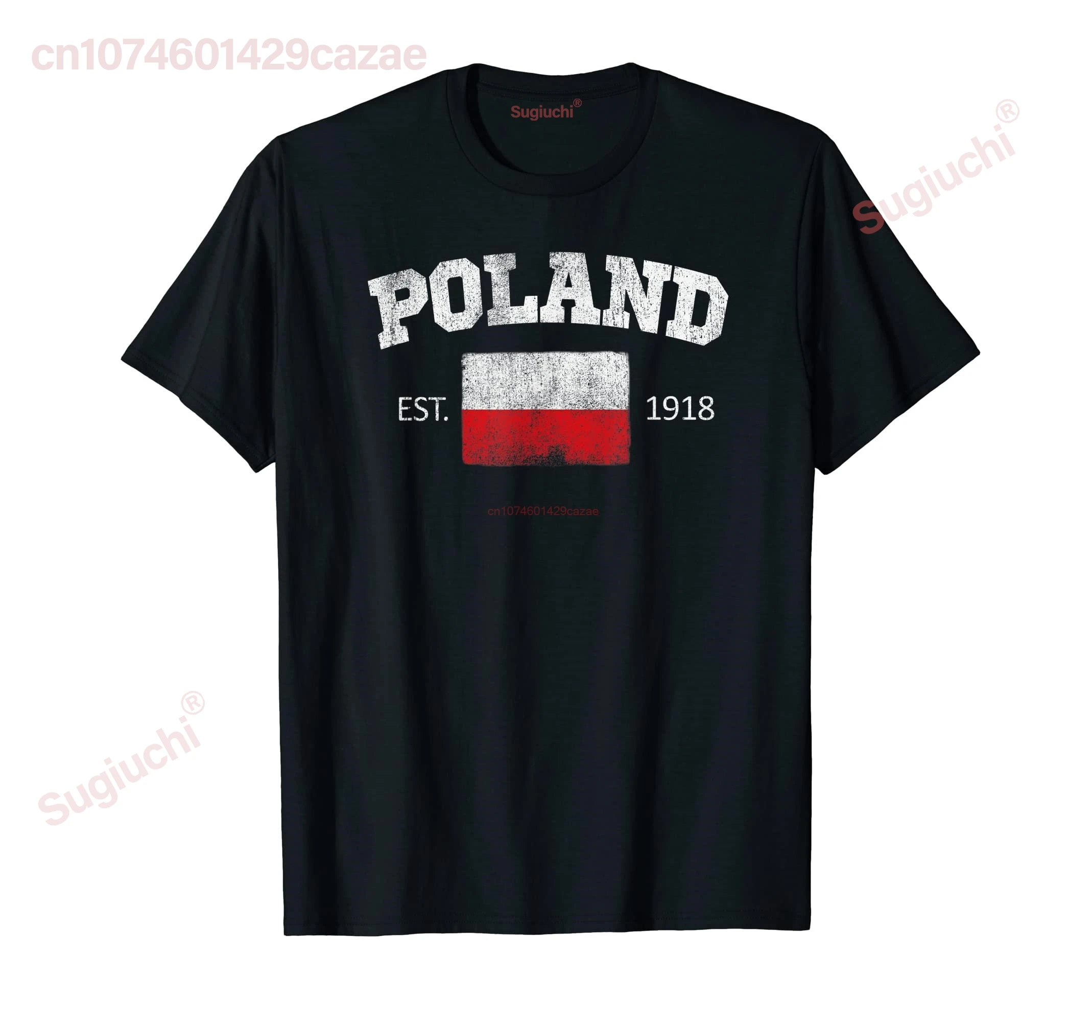 Vintage POLAND Independence Day Flag Est 1918 Souvenir T-Shirt Gift Hip Hop MEN WOMEN UNISEX T Shirts Size S-6XL