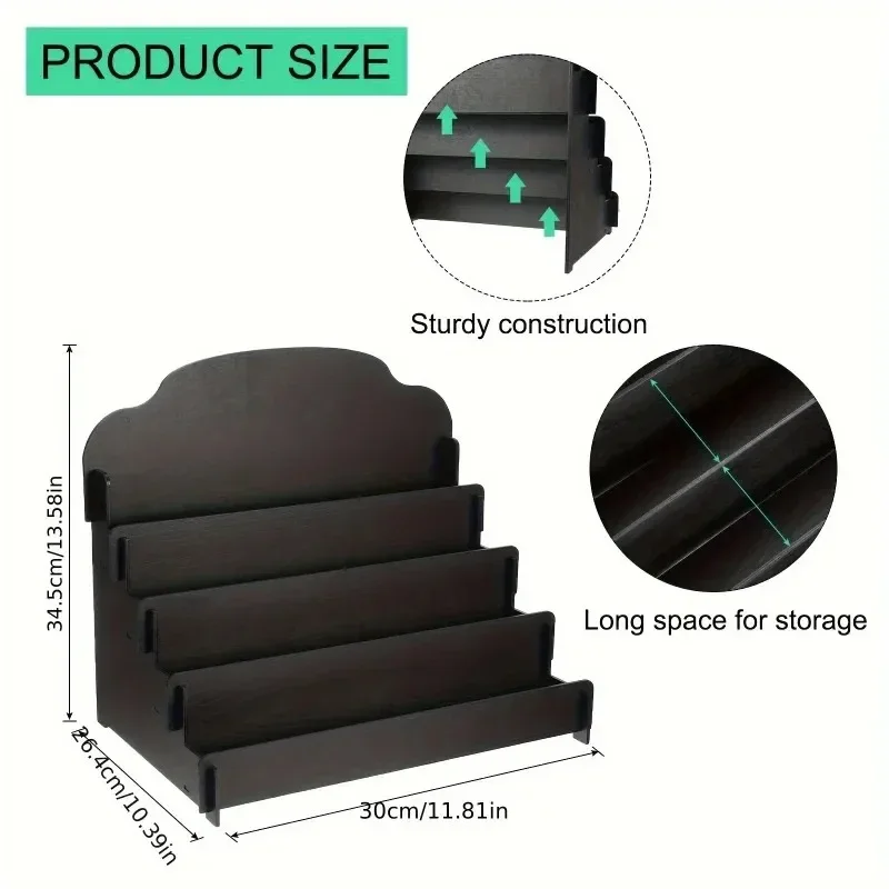 1pcs 2026 New Wooden Greeting Card Display Stand Desktop Business Card Storage Holder Organizer For Photo Cosmetic Postcards