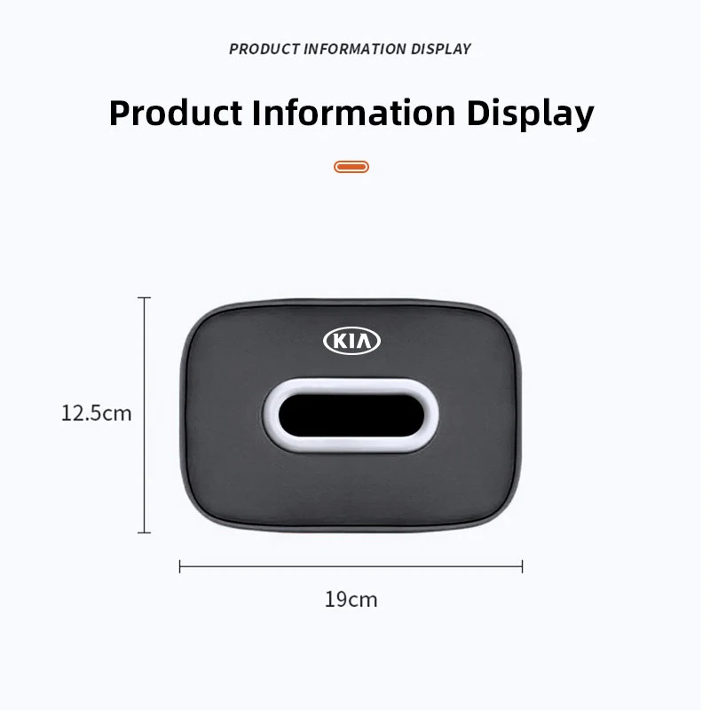 صندوق مناديل السيارة عالي الجودة من الجلد حقيبة تخزين المناشف الورقية لكيا KN GT-Line سبورتاج Ceed ريو بيكانتو سورينتو سول سيراتو #2