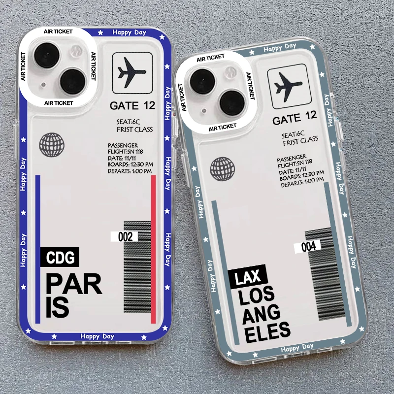 Чехол для телефона Hot Ticket Travel Label New York для iPhone 16, 15, 11, 12, 14, 13 Pro Max Mini X XS XR 7 8 Plus SE4 16E, противоударный чехол