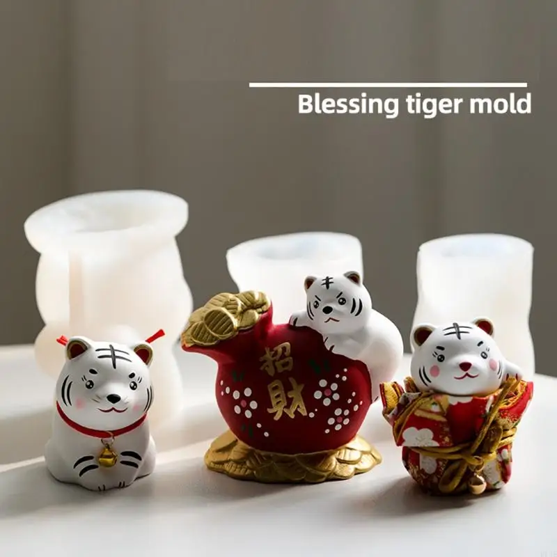 Moule en silicone tigre 3d