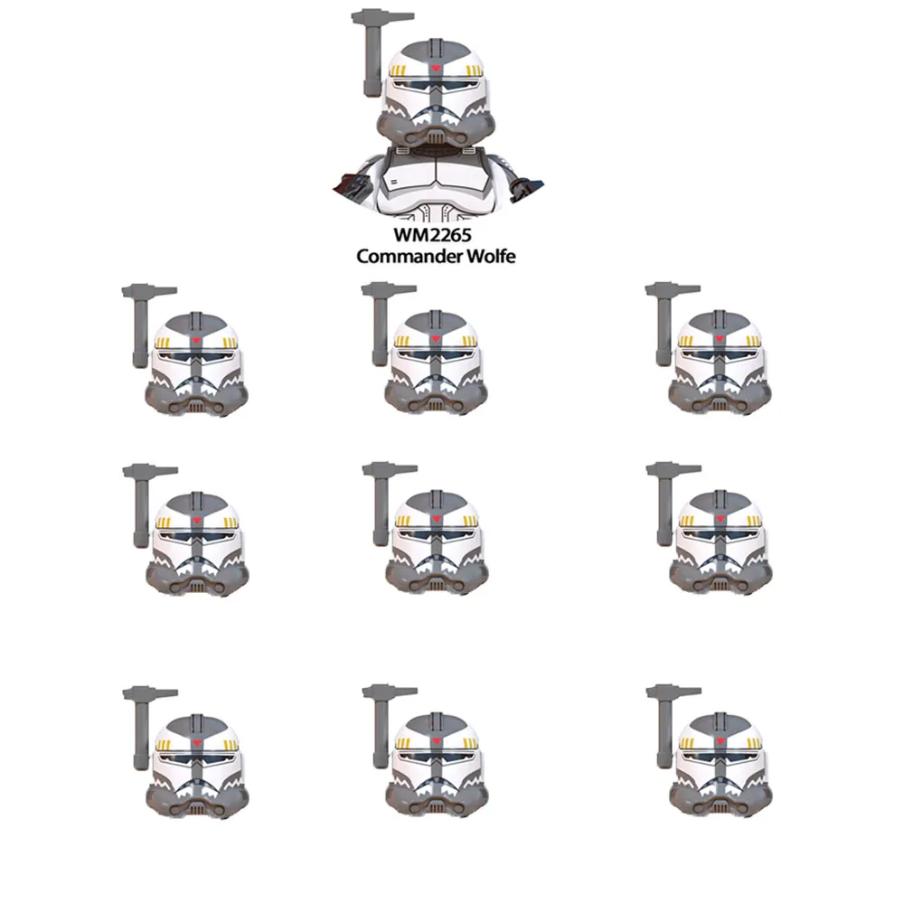 10pcs/set building Blocks WM6174 clone trooper 501st Legion Dark Troopers WM6128 mini action toy Captain Enoch assembly toy