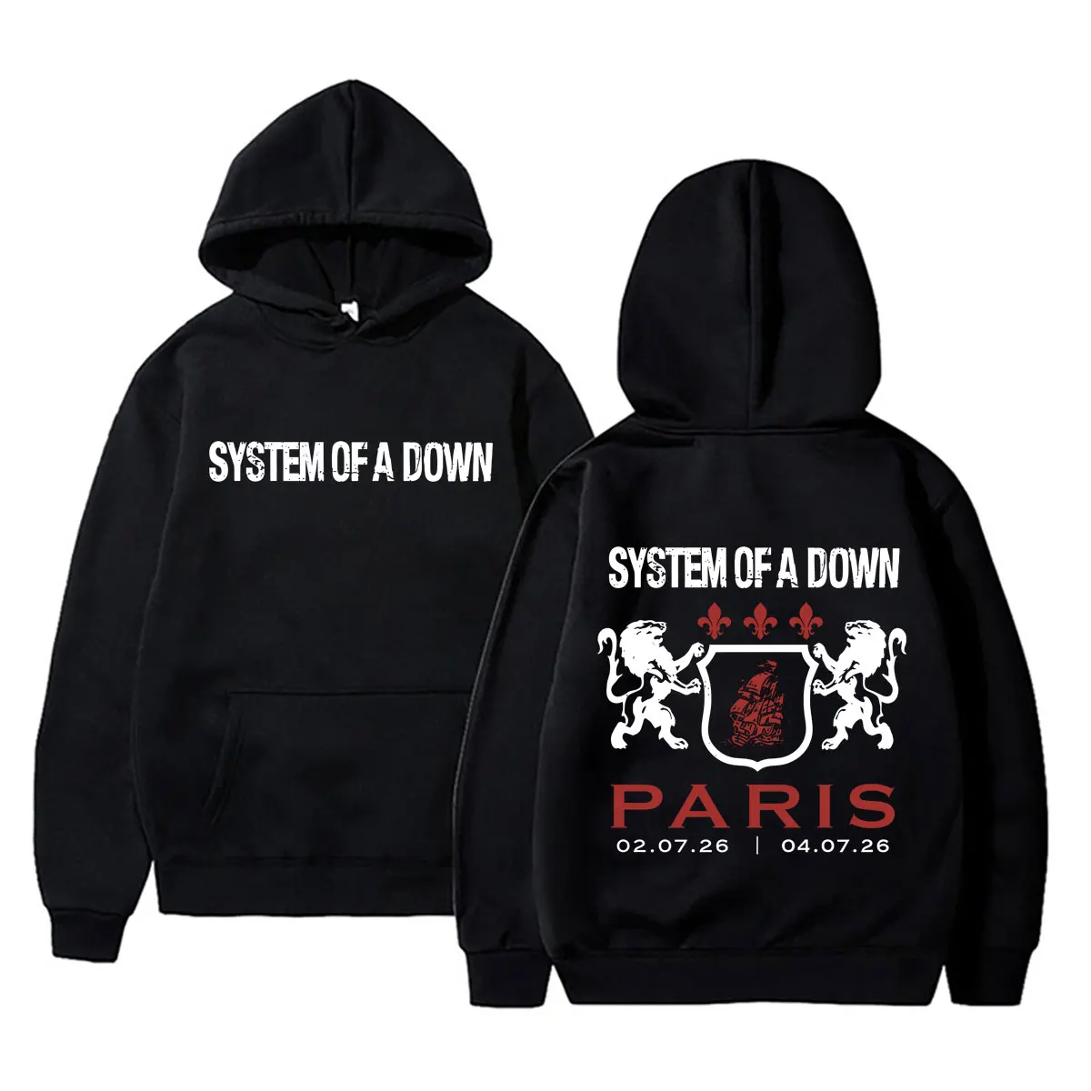 Rock Band System of A Down Hoodie Autumn and Winter Men Women Vintage Oversized Sweatshirt Male Fleece Cotton Pullover Hoodies