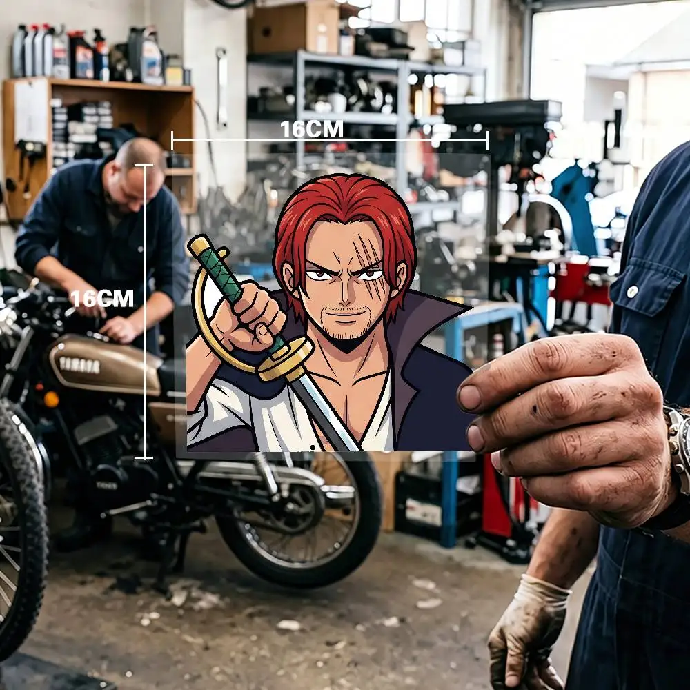 

Водонепроницаемые наклейки One Piece Figarland Shanks для украшения окон автомобилей, мотоциклов и компьютеров.