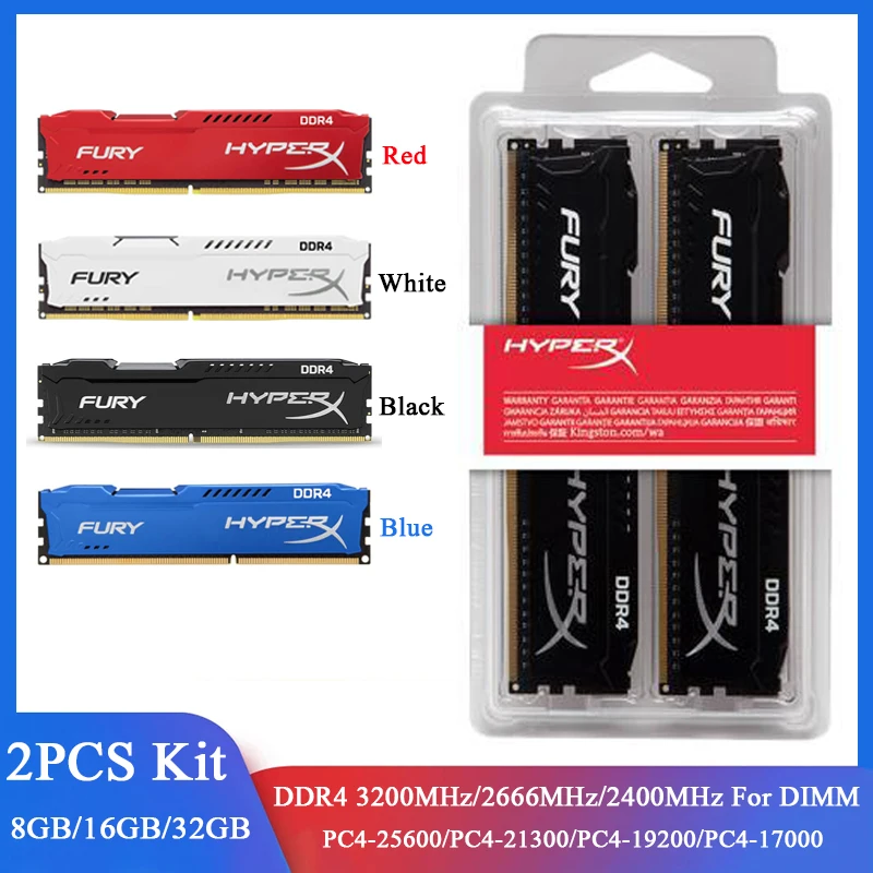 

DDR4 Memoria 16GB (2x8GB) 32GB (2x16GB) Kit RAM 2400MHz 2666MHz Desktop RAM 288Pins 1.2V 3200MHz 1.35V DIMM PC4-25600 21300