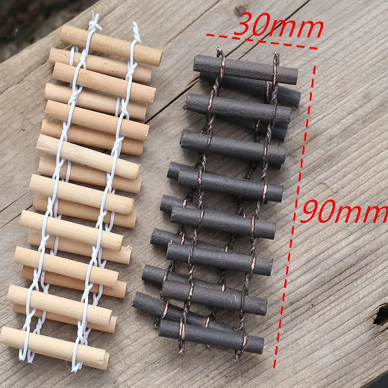 

10pcs Log Fence Mini Zen Garden Succulent Ornament Fantasy Miniature Landscape Wooden Handicrafts