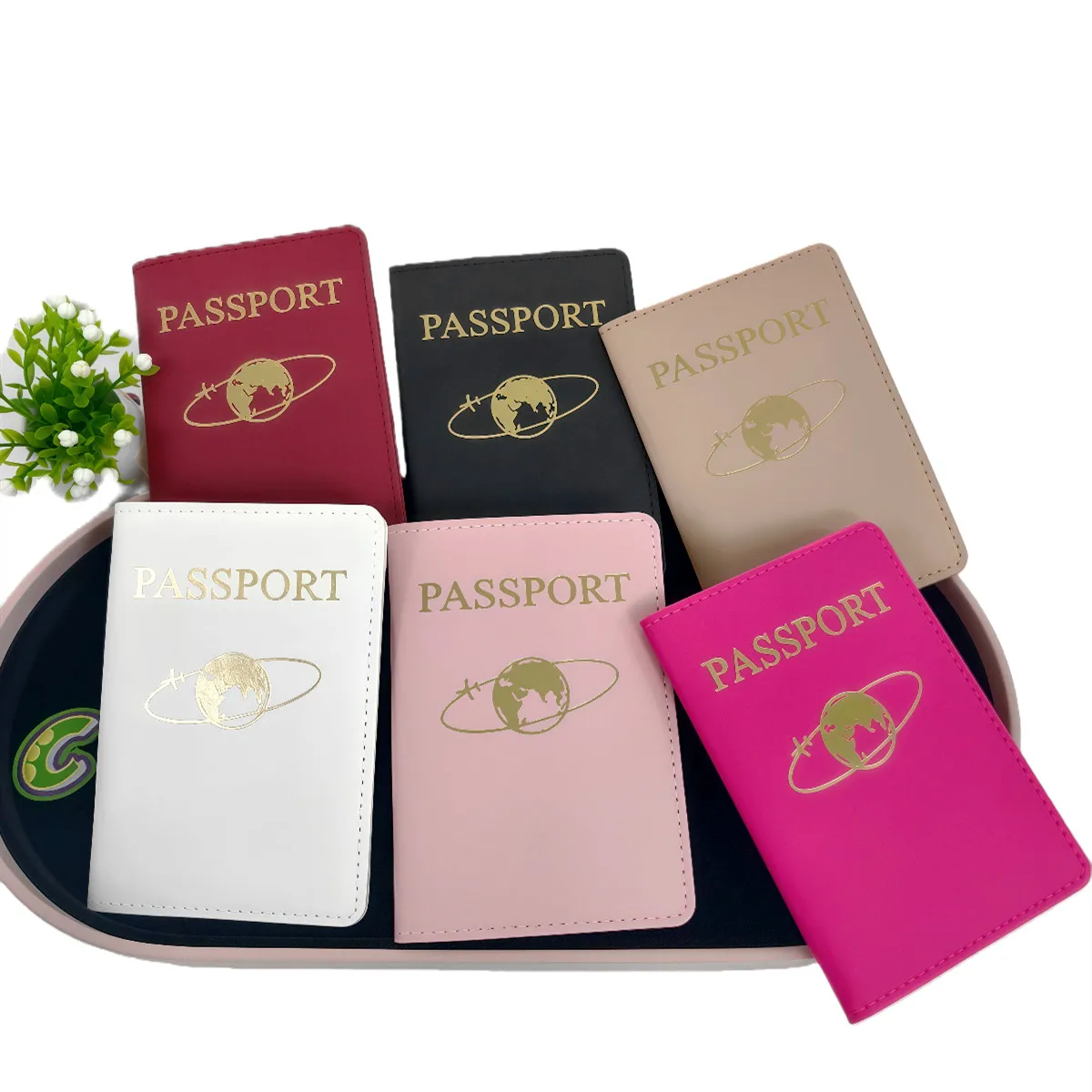 

2PCS/Set Global PU Leather Passport Cover Case Card Holder Lightweight Travel Accessories Wallet Gift For Couples