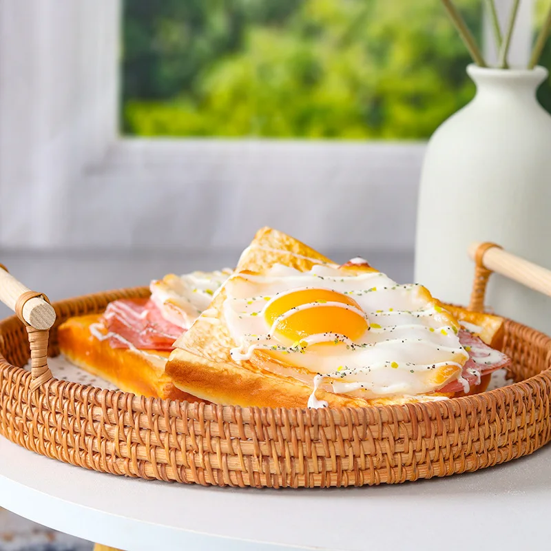 Simulations-Toast-Ei-Brot, Fotorequisite, künstlicher Fake-Kuchen, Lebensmittel, Schaufensterdekoration, Display, Kinder-Intelligenz-Lernspielzeug, Zeichen-Requisite – Detail 5
