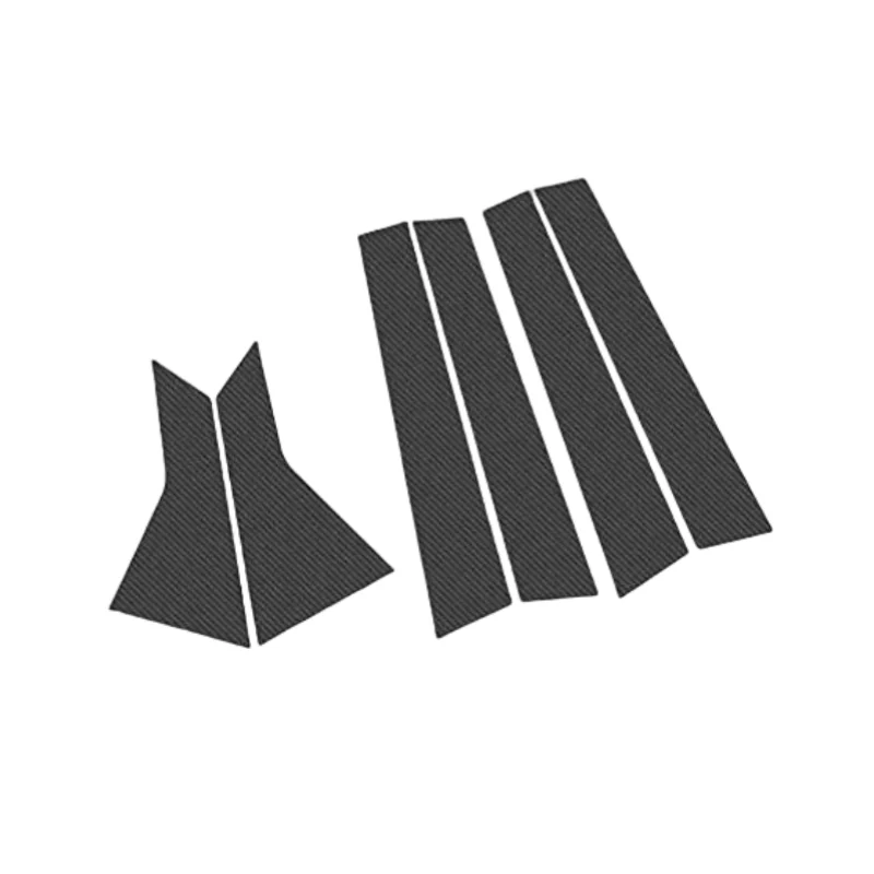 Matte Carbon Fiber Car Window Pillar Post Decal Sticker For Honda Accord 18-21