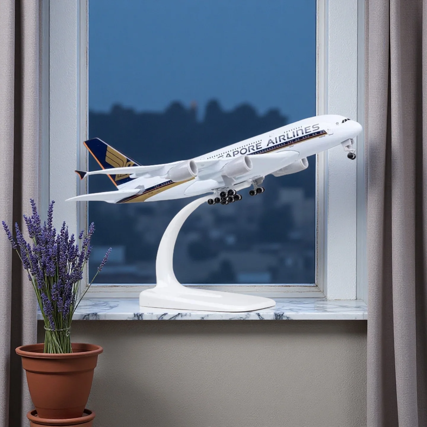 

20CM Metal Alloy Aircraft Model A380 Singapore Airlines Airplane Diecast Children Toys Plane Model Toy Child Boys
