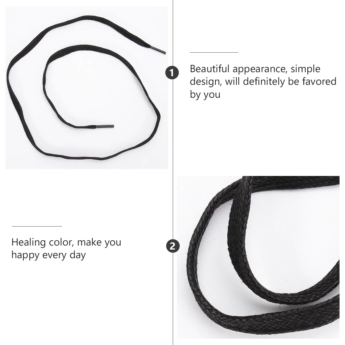 

1 Pair Waterproof Shoelaces Flat Waxed Cotton Laces For Sneakers Running Casual Shoes Sport Footwear Athletic Shoes Flat