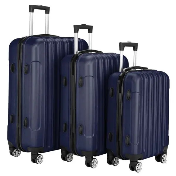 3-in-1 Multifunctional Large Capacity Traveling  Suitcase Luggage Set Navy Blue