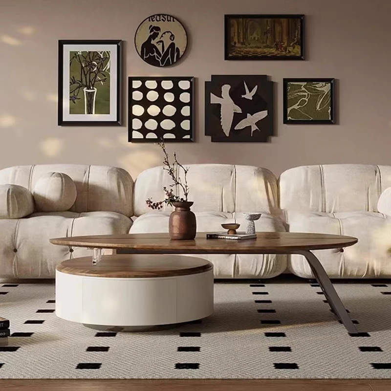 

Nordic Creative Solid Wood Coffee Table Modern Minimalist Irregular Luxury High-End Coffee Tables Minimalist Home Furniture FYCT