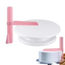 Plastic Cake turntable Kitchen Baking Tools set Decoration Accessories Stand DIY Mold Rotating Stable Anti-skid Round Cake Table