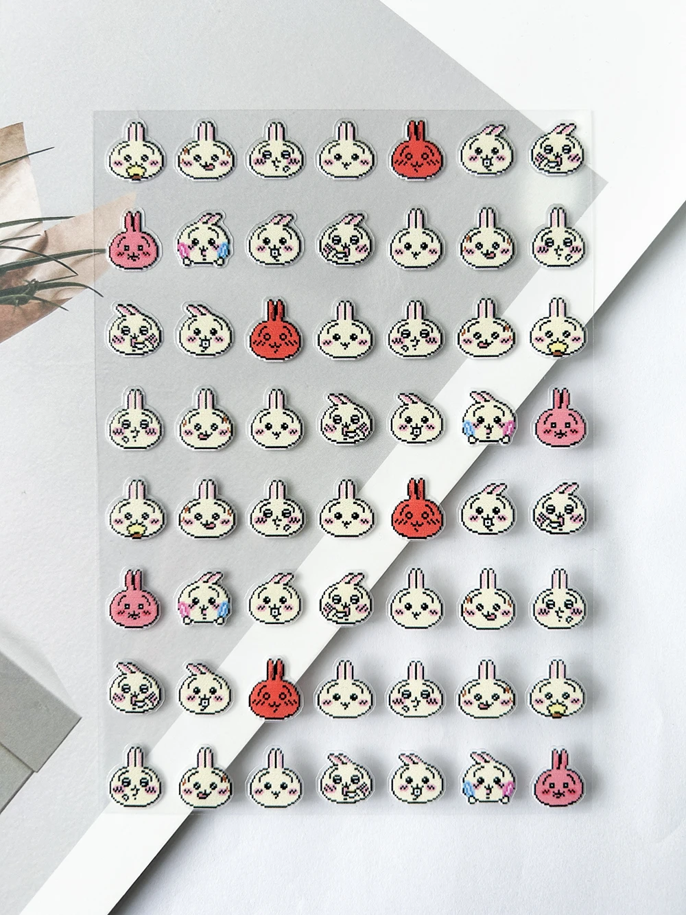بولي كلوريد الفينيل نمط جديد صغير Chiikawa Usagi Hachiware ملصق بالجملة Decrate جراب هاتف كوب ماء ملصقات لوحة المفاتيح هدايا عيد ميلاد لطيف #4