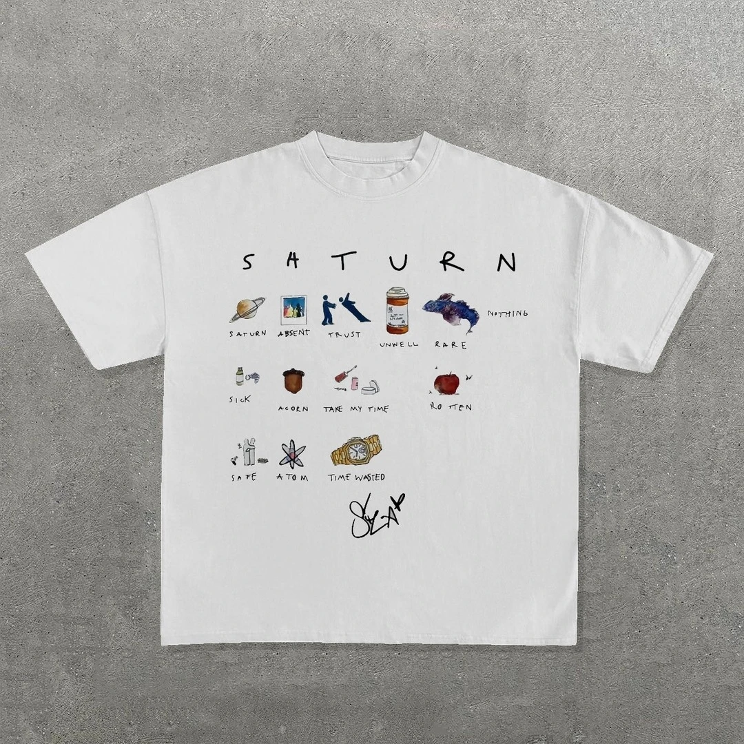2025 SZA MARIAS Lamar TShirt Grand National Tour Men and Women Clothing Oversize Vintage Unisex High Quality Cotton Clothes