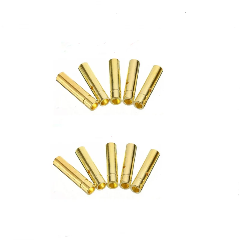 2/5/10 Pairs Gold Plated 4.0mm Banana Plug Bullet Male Female Connector for RC Lipo Batteries Hobby Model Airplane