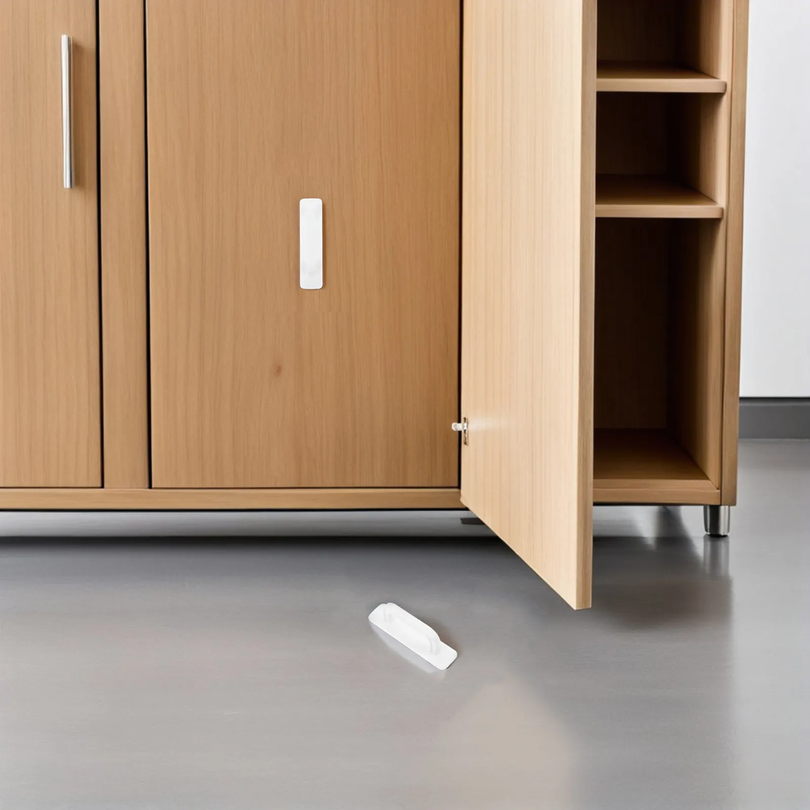 6Pcs No-Punch Cabinet Handles Adhesive Self Stick Pulls for Glass Sliding Doors Wardrobe Drawers Easy Install Waterproof