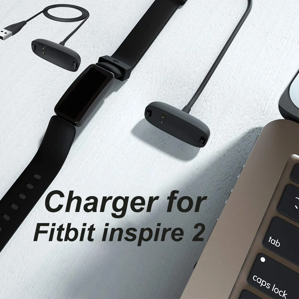 Cargador de repuesto para reloj inteligente Fitbit Inspire 2, cargador USB, cargador rápido para reloj inteligente, cargador de repuesto para rastreador de actividad física