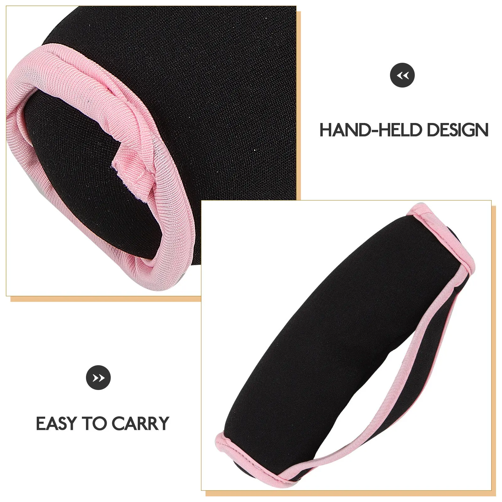 2Pcs Portable Sandbag Dumbbells Ergonomically Shaped Hand Weights with Iron Grit Fill for Fitness Running Walking Lunges and
