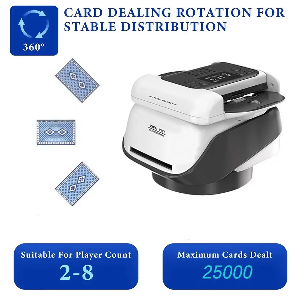 2 In 1 Playing Cards Shuffling Dealing Tool Poker device 360° Rotating Design Automatic Card shuffle Dealer Dispenser Machine