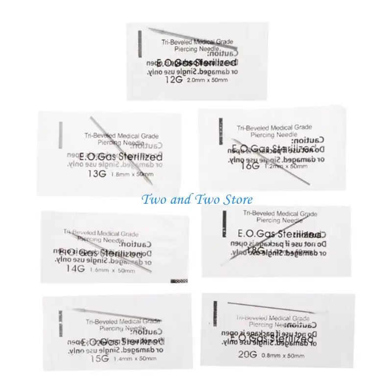 HX6F 20x/set Piercing Needle Hollow Body Puncture Needle Stainless Steel Disposable