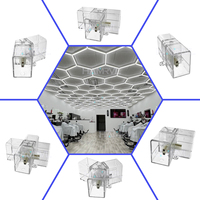 Garage Accessories DIY LED tube Hexagon connector cable for honeycomb Lamp 110-240V for Barbershop Workshop 4s Car Body Lighting