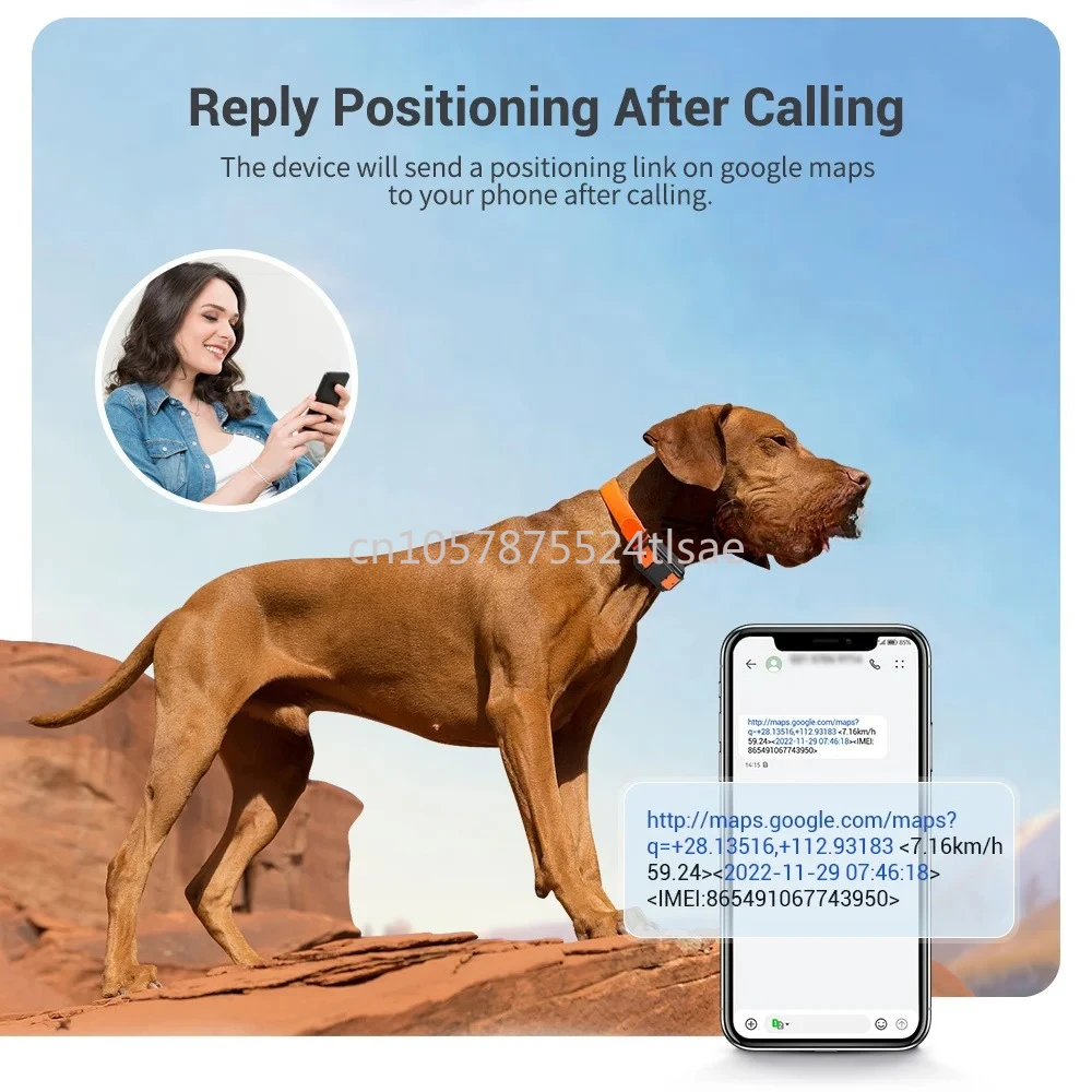 طوق 4G للكلاب الصيد MP50G مع 4000 مللي أمبير مقاوم للماء IPX7 في الوقت الحقيقي تتبع الطريق تشغيل مكبر الصوت يمكن الوصول إليه عبر الويب والتطبيق