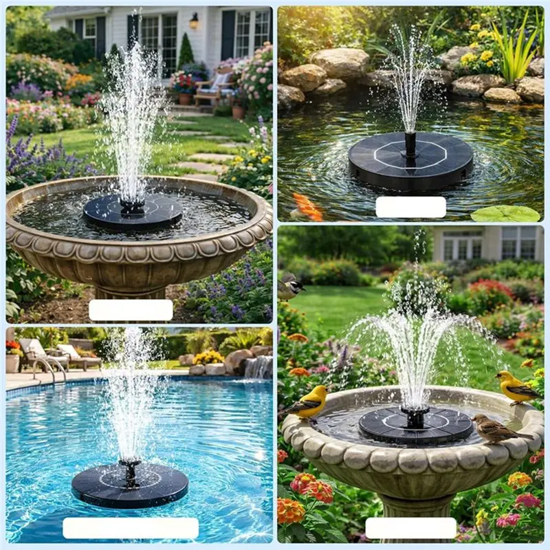 ABUN-Solar Fountain Floating Solar Water Pump No Battery Or Electricity Needed